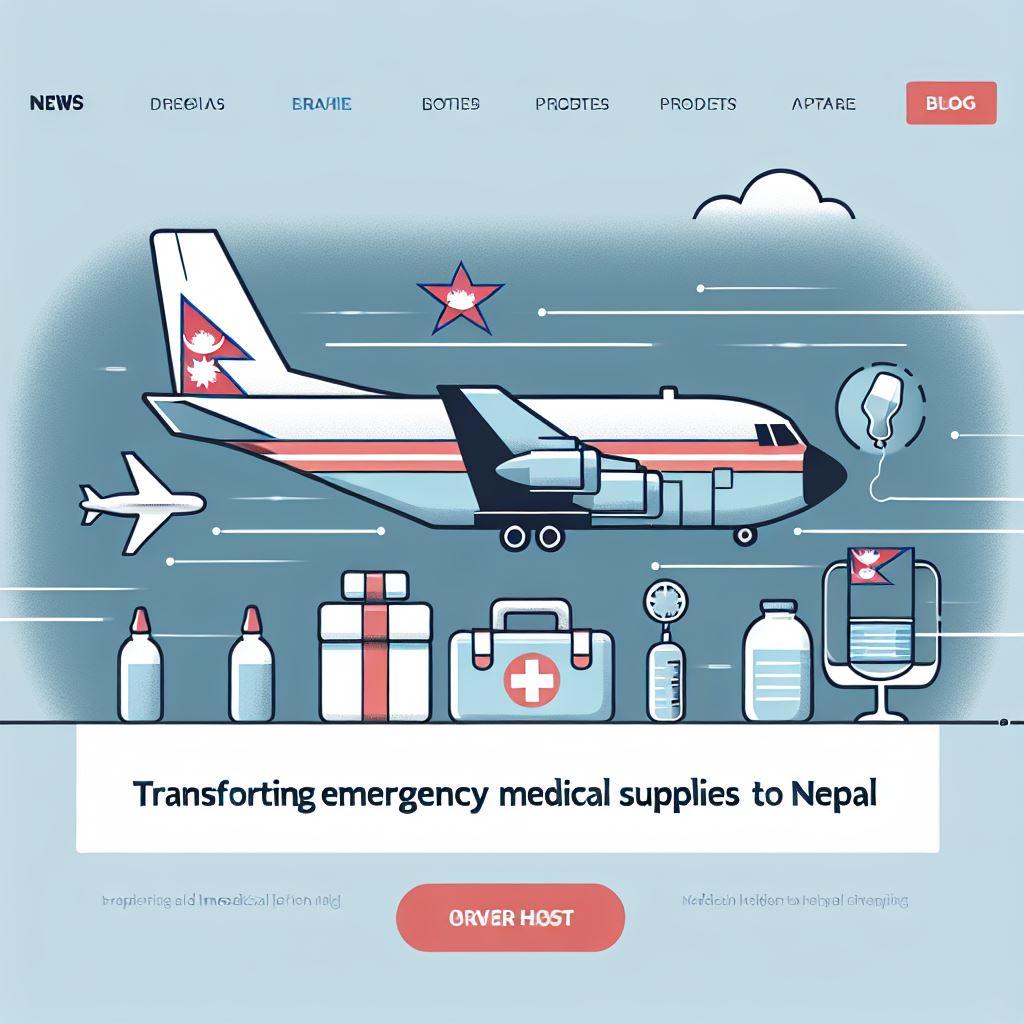 Transport to carry out emergency medical supplies to Nepal